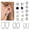Silver, variant on 8 Pairs Surgical Steel Earrings Hypoallergenic 20G Stainless Steel Stud Hoop Earrings for Women Men Small Opal Ball CZ Surgical Steel Flat Back Earrings Cartilage Earrings Hoop Stud