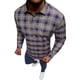 thumbnail image 4 of Camisas Para Hombre Casual Hombres manga larga Otoño Invierno Casual Plaid impreso camisas Top blusa camisas (Coffee, M), 4 of 7