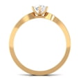 thumbnail image 3 of Rosec Jewels - Half Ct Diamond Ring Wedding (5 mm) - Ef-Vs Quality Lab Created Diamond Elegant Engagement Ring, 10K Yellow Gold, US 10.00, 3 of 9