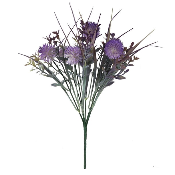 Cateissary Fondo decorativo de rama de flores artificiales, de simulación DIY, adorno de ramo de plantas, tallo largo, decoración de Decoración Violeta