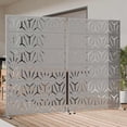 thumbnail image 2 of MAYEERTY Outdoor Metal Privacy Screen 6ft × 4ft Gray, 6-Panel Geometric Y-Pattern Decorative Screen for Garden, 2 of 6