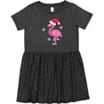 thumbnail image 3 of Inktastic Christmas Holiday Cute Flamingo Girls Toddler Dress, 3 of 5