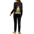 thumbnail image 5 of Tutolipy Christmas Pajamas for Women Santa Claus Printed Sleepwear Crewneck Loungewear with Pockets Snowflake Printed Pjs Set for Home, S, 5 of 6