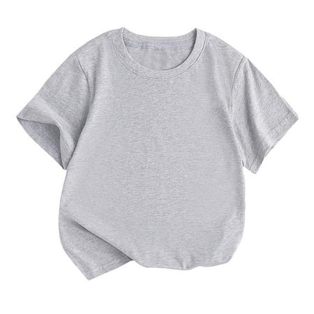 

HBYJLZYG Baby T-Shirt Funny Toddler Short Sleeve Solid Color Shirt Moms Day Gift Trendy Kid Funny Round Neck Youth Shirt 1-11 Years