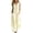 Yellow, variant on Lenpel Jumpsuits for Women Striped Sleeveless V Neck Button down Jumpers Summer Casual Loose Rompers with Pockets