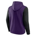 thumbnail image 3 of Men's Fanatics Purple/Black Phoenix Suns Attack Colorblock Pullover Hoodie, 3 of 3