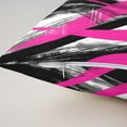 thumbnail image 6 of Hot Pink Black Stripes Reversible Throw Pillow Covers 16 x 16-Inch Kids Geometric Pillow Covers Home Decor for Boys Modern Striped Art Square Cushion Covers Set of 4 Abstract Art Geometry, 6 of 6