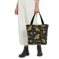 thumbnail image 5 of Kll Tote Bag For Women Hohey Bee Golden Embroidery Print Shopping Grocery Reusable Bags For Office School Shopping Travel, 5 of 7