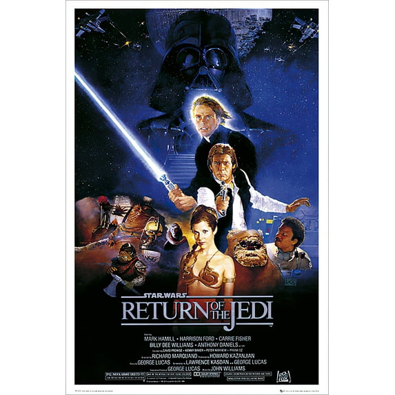 Star Wars: Episode VI - Return Of The Jedi - Movie Poster / Print (Regular Style C) (Clear Poster Hanger)