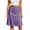 Purple, variant on Amkhujs Knee Length Skirts for Women Basic Solid Color Flat Front A Line Skirt Trendy Soft Casual Skirt for Yoga Wear,Purple,M