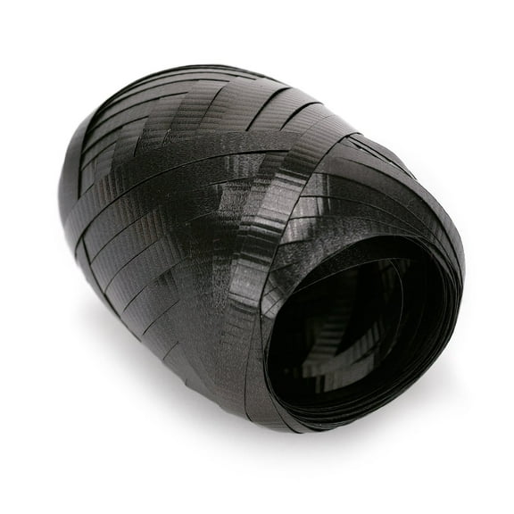 Berwick Team Spirit Solid School Color 66' Curling Ribbon, Black