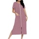 thumbnail image 2 of Camisón largo con cremallera para mujer, bata de punto, largo completo, color degradado, con bolsillos, 2 of 7