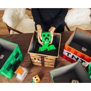 Minecraft 10-Inch Storage Bin Organizer Set | Creeper, TNT, Grass, Craft Table