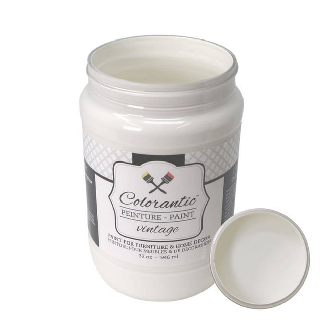 Colorantic | LACE Chalk Paint Based for Furniture DIY - OFF-WHITE CREAM - 32 oz
