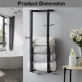 thumbnail image 4 of Organizador de baño de metal para montaje en pared, negro, 4 of 5