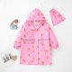 thumbnail image 1 of Poncho de lluvia Herrnalise para niños, poncho con capucha, chaqueta impermeable, ropa impermeable con dibujos animados en 3D para niñas y niños, con bolsa para 3 años, 1 of 5