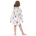 thumbnail image 7 of FORMRS Niños Bathrobe Unisex Hooded Robe Soft Plush Pajamas Sleepwear, Size 2-3T, Colorful Geometric, 7 of 7