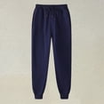thumbnail image 2 of NOLDARES Men's Joggers Sweatpants with Pockets Athletic Cuffed Pants Tapered Leg, Elastic with Drawstring,Navy,M, 2 of 5
