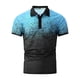 thumbnail image 4 of Blusa y camisa de manga corta con cuello vuelto para hombre, informal, holgada, a la moda, con botones, de poliéster, 4 of 5