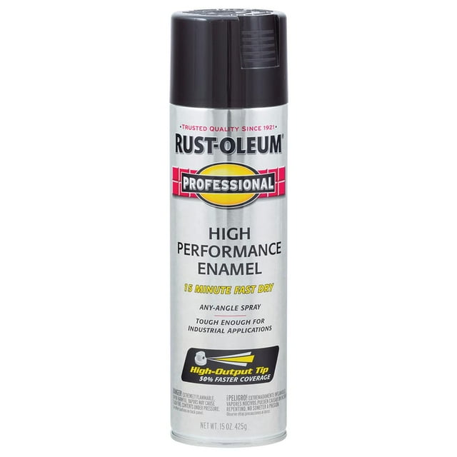 Esmalte en aerosol negro brillante de Paint Rust-Oleum, paquete de 6 unidades, 450 ml
