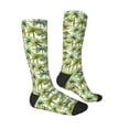 Haiem Green Hawaii Palms Socks, Funny Novelty Crazy Design Cotton Socks