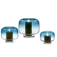 thumbnail image 4 of Mainstays 6.5" Blue Ombre Glass Hurricane Home Pillar Candle Holder Medium, 4 of 9