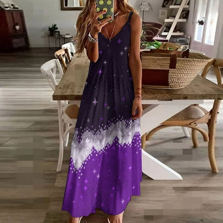 New Ace Pride Flag Galaxy Sleeveless Dress Long dress women's summer  clothing 2024 Casual dresses - Walmart.com