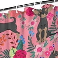 thumbnail image 3 of Chihuahua and Flower Florals Shower Curtain 36"x72" ,Bathroom Decorative Shower Curtains Set with 12 Hooks,Modern Waterproof Washable Shower Curtain, 3 of 6