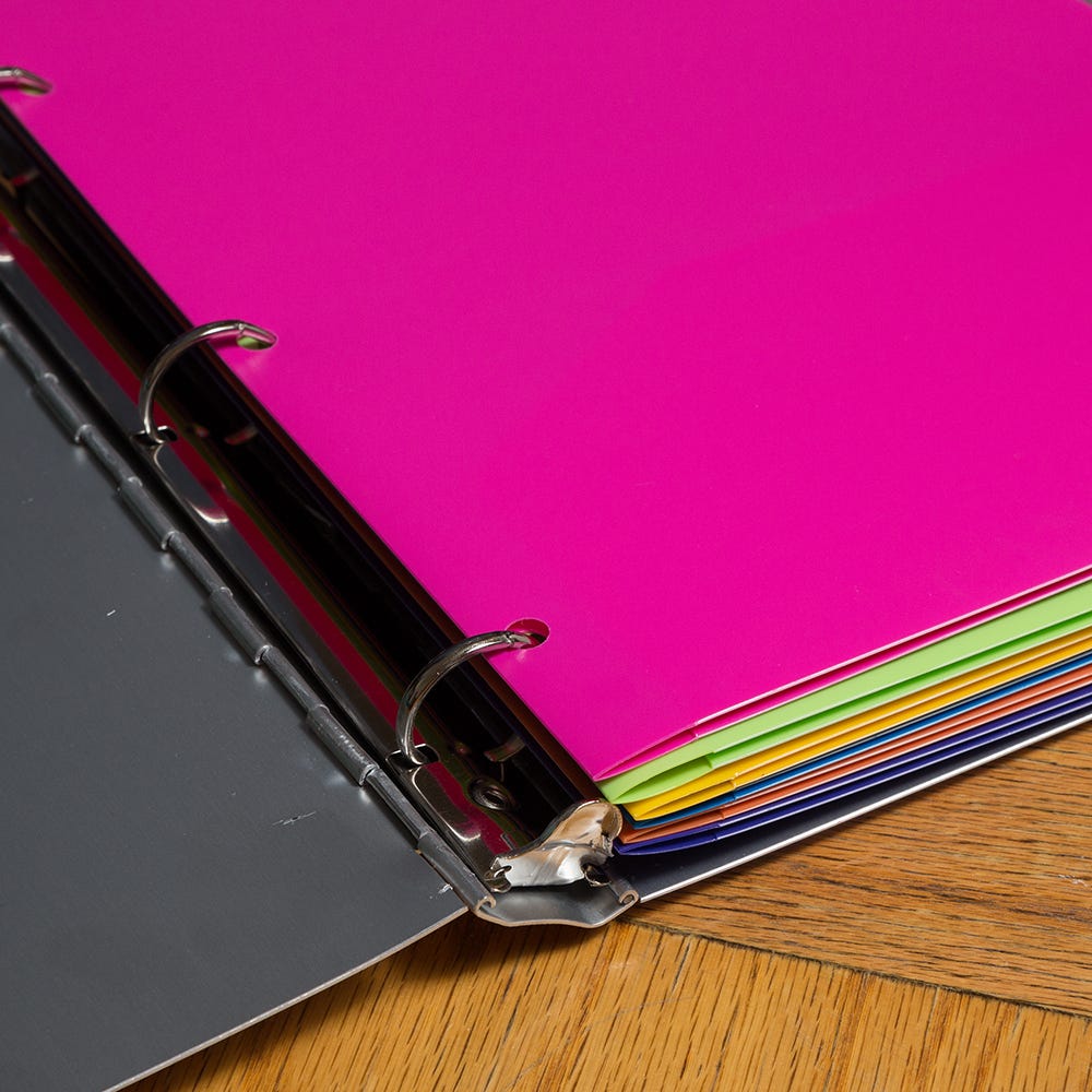 JAM Paper Heavy Duty Plastic 3 Hole Punch Pocket Folders, Extra Tough, Assorted Fashion Colors, Bulk 144/Box
