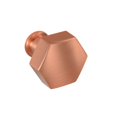 thumbnail image 1 of CKP #2689 Windsor Collection 1-1/8 in. (29mm) Hex Knob, Brushed Rose Gold, 1 of 4