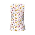 thumbnail image 5 of Picia Cartoon Birds & Flowers Pattern Women's Workout Tank Top,Breathable Activewear,Slim Fit Athletic Top,Versatile Workout Moisture-wicking top-X-Large, 5 of 9
