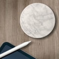 thumbnail image 3 of Absorbent Stone Beverage Coasters - Set of 4 - White Marble, 3 of 5
