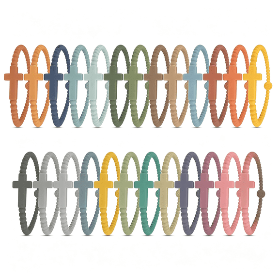 DESIGNICE Bracelets - Cross Silicone Bracelet - Cross Bracelet