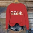 thumbnail image 6 of Christmas Shirts for Women Xmas Christmas Tree Print Sweatshirt Crew Neck Pullover Sweater Blouses Comfort Casual Fleece Xmas Holiday Top, 6 of 6