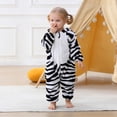 thumbnail image 4 of Boys Girls Homewear Clothes Flannel Long Sleeved Zipper Hooded Home Performance Loungewear Daily Clothing, 4 of 8