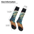 thumbnail image 2 of Vsdgher Stained Glass Eagle USA Knee Socks, High Socks Long Stretchy Sock Women Knee High Stocking, Long Socks for Women, 2 of 6