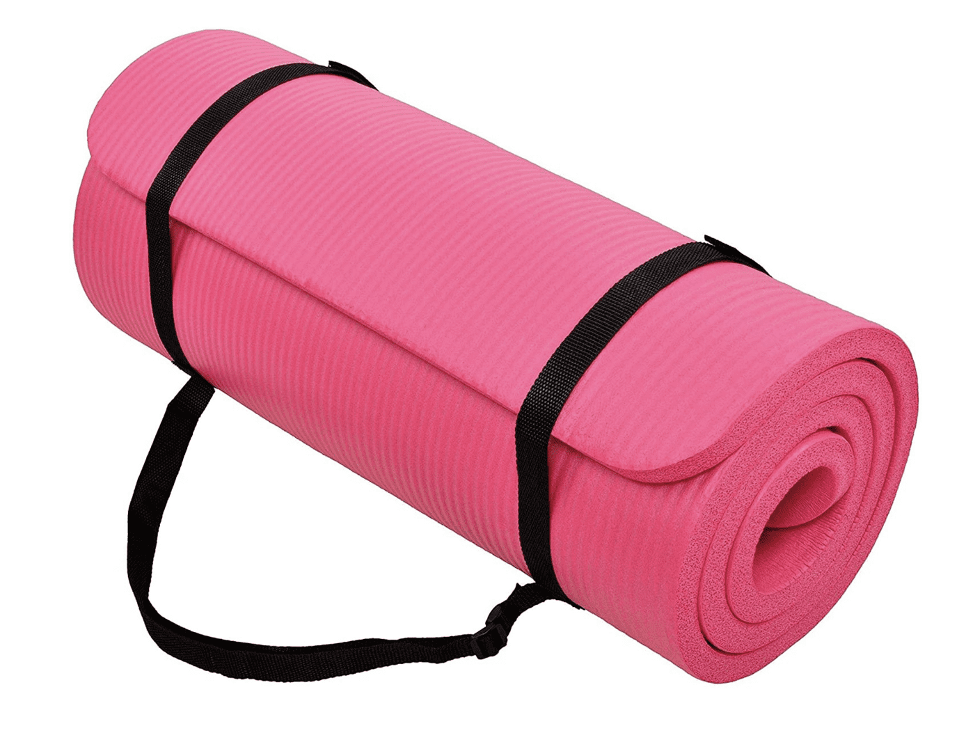 Pink Women Fitness Exercise Mat, Yoga Mat【Carry Strap and Yoga