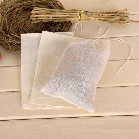 MYG 10Pcs Cotton Muslin Bags-3.1 x 3.9 Inches Eco-friendly Drawstring Bags for Reusable Sachet, Crafts, Teas, Spices, Soaps, Jewellery, Crafts, Parties, Decor & Favour Gifts for Home Supplies