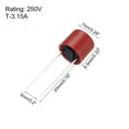 thumbnail image 2 of Uxcell 10Set Cylindrical DIP Mounted Miniature Round Slow Blow Micro Fuse with Fuse Holder for Electronic Parts PCB LCD Repair, T-3.15A 3.15A 250V, Red, 2 of 5