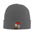 thumbnail image 3 of Gorros de lana de Peanuts, Charlie Brown y Snoopy, gorros de lana, gorros con estampados, gorros de otoño, gorros casuales unisex para adultos, gorros cálidos Kpop, 3 of 5