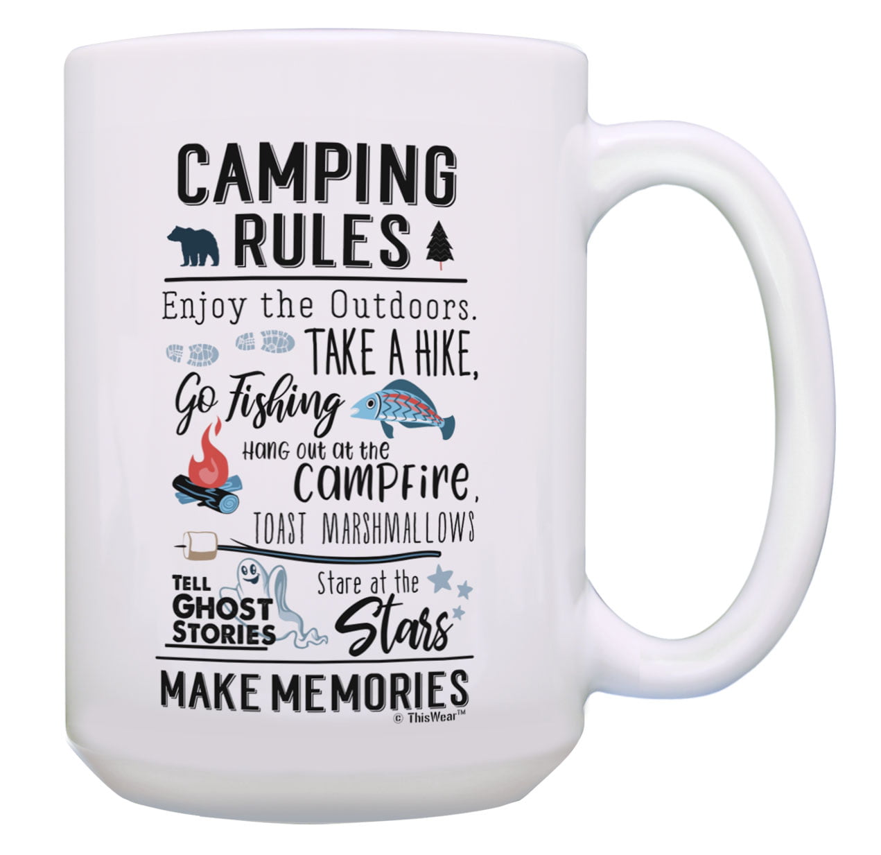I Camp And I Know Things Personalized Custom Campfire Mug Travel Tumbler Cup Funny Camping Coffee Mug Camping Gifts