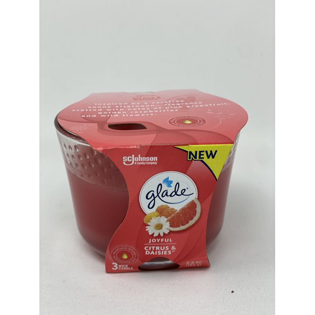 Glade 3 Wick Candle Joyful Citrus 6.8oz