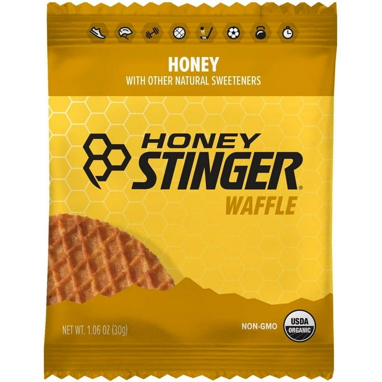 Honey Stinger Organic Energy Waffle Box, Honey Flavor, 1.06 Ounce