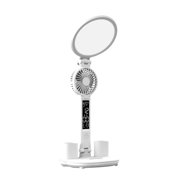 Luz de escritorio con ventilador, lámpara de escritorio regulable, USB, lámpara de lectura de dormitorio para apartamento, dormitorio