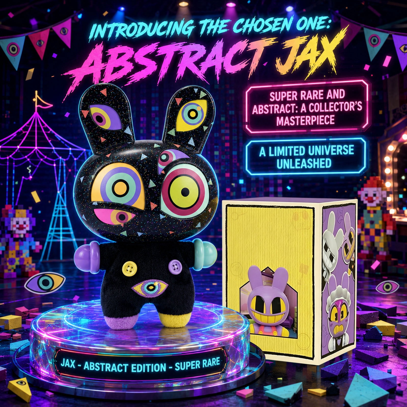 2026 New Cute Digital-Circus Abstracted Jax Plush Figures, 6