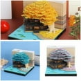 witspace 2025 Desk Calendar with LED Lights, Paper Carving 3D Castle