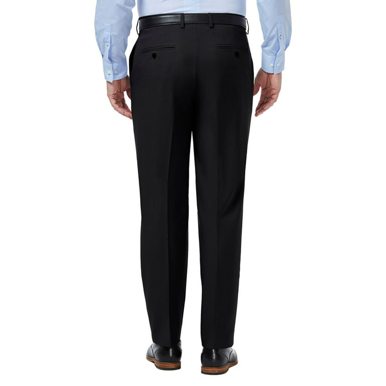 Haggar Mens Premium Comfort Classic Fit Flat Front Expandable Waist Pant :  : Clothing, Shoes & Accessories