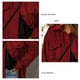 thumbnail image 5 of Abrigo Color Sólido Solapa De Un Solo Pecho Manga Larga Casual Suelta Cómoda Camisa Chaqueta Vino Rojo XXL, 5 of 6