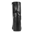 thumbnail image 3 of WILD PAIR Womens Black 1-3/4" Double Platform Padded Goring Ohara Round Toe Block Heel Zip-Up Chelsea 9.5 M, 3 of 3