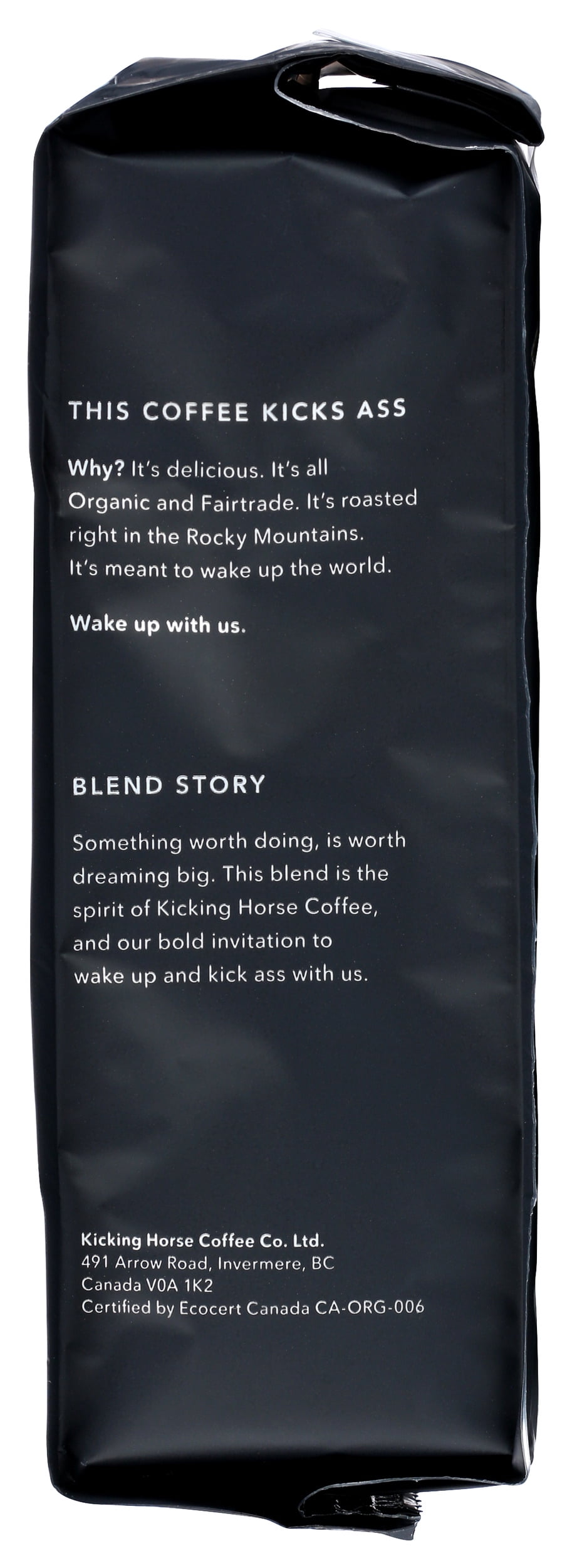 Pack of 6, Kicking Horse Kick Ass Dark Roast Organic Whole Bean Coffee, 10 oz